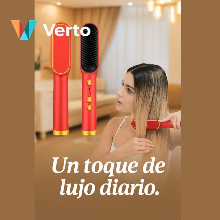 Plancha Cepillo Alisador Pelo Eléctrico. Cabello liso en minutos