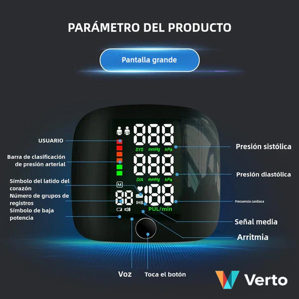 TENSIÓMETRO DIGITAL DE MUÑECA. TU SALUD EN TUS MANOS